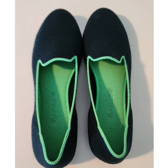 Rothy's The Loafer Merino Wool Winter Green Size 8 - Picture 4 of 7